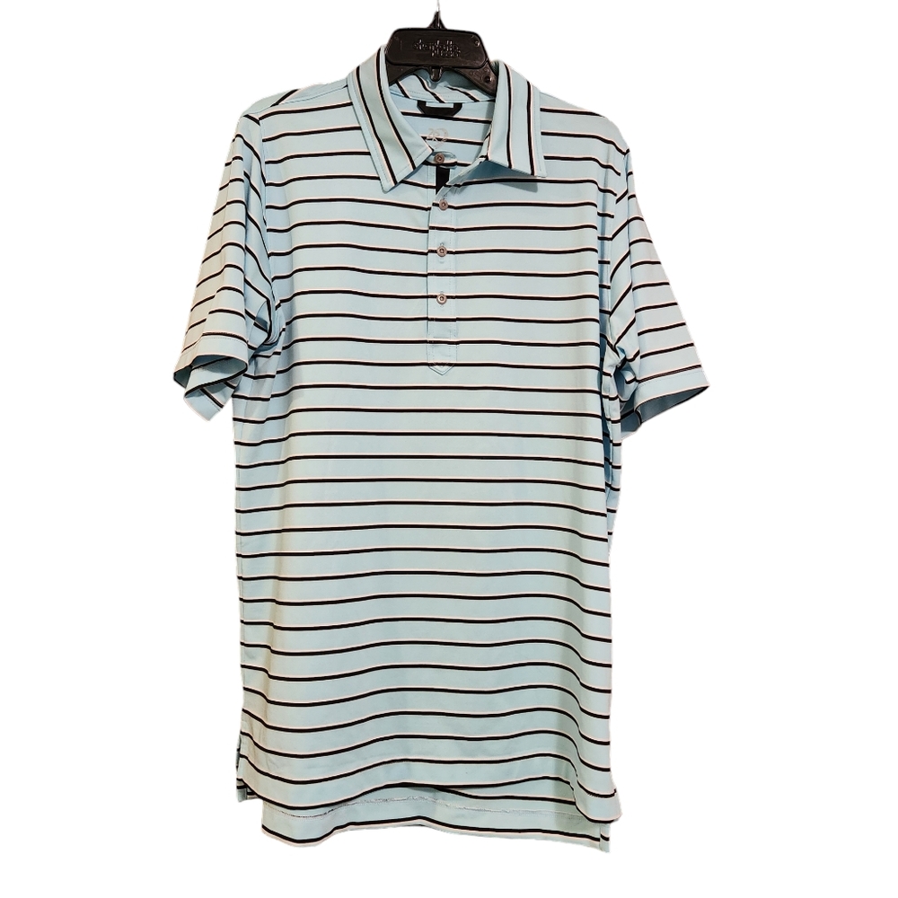 Zero Restriction Polo Shirt, Tour Series, Striped, size large L